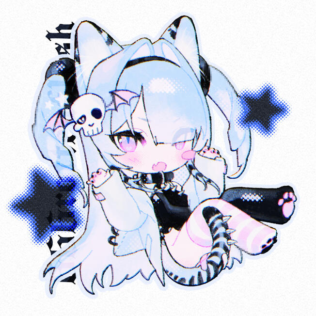 crayon chub of my original character (she still has no name)